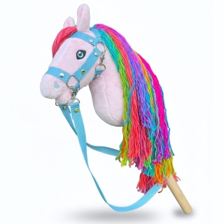 Hobby Horse A4 różowy "Candy" + kantar + wodze