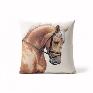 Poszewka na poduszkę z koniem "Kasztanowy" gobelin 45x45 cm