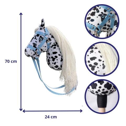 Hobby Horse A3 Pinto Bianco. Tarantowaty. Kantar + wodze w zestawie