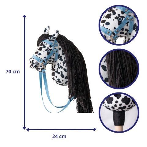 Hobby Horse A3 Pinto Nero. Tarantowaty. Kantar + wodze w zestawie