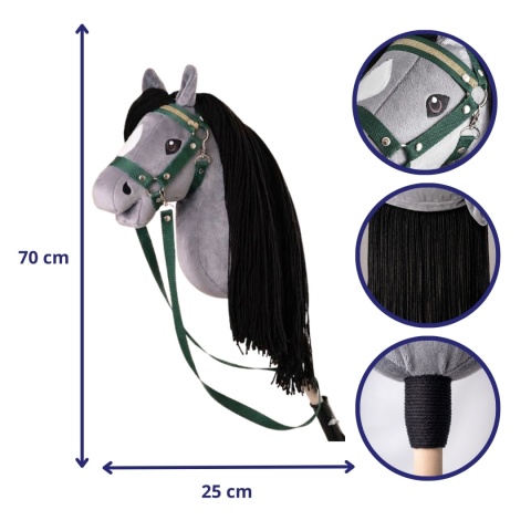 Hobby Horse "Silver Shadow". Rozmiar A3. Kantar + wodze w zestawie