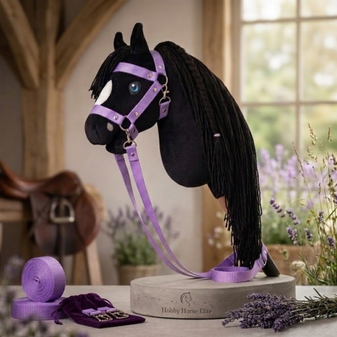 Hobby Horse Raven. Rozmiar A4. Kolor czarny. Kantar i wodze w zestawie