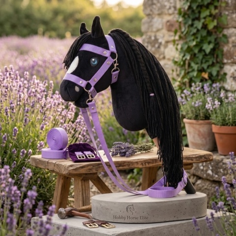 Hobby Horse Raven. Rozmiar A4. Kolor czarny. Kantar i wodze w zestawie