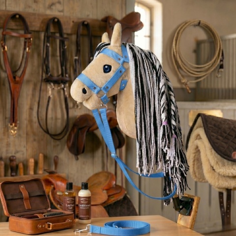 Regulowany kantar + wodze niebieski dla Hobby Horse A3