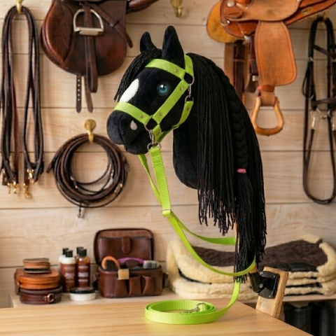 Regulowany kantar + wodze zielony dla Hobby Horse A3