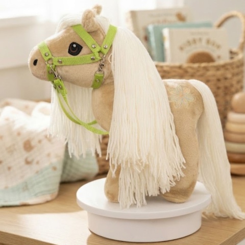 Koń zabawka maskotka pluszowa "Sunny Palomino" (40 cm, kantar, wodze, derka)